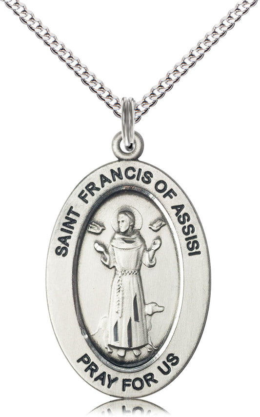 Sterling Silver SAINT FRANCIS of ASSISI Pendant