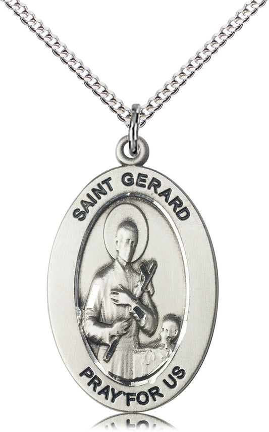 Sterling Silver St. Gerard Majella Pendant