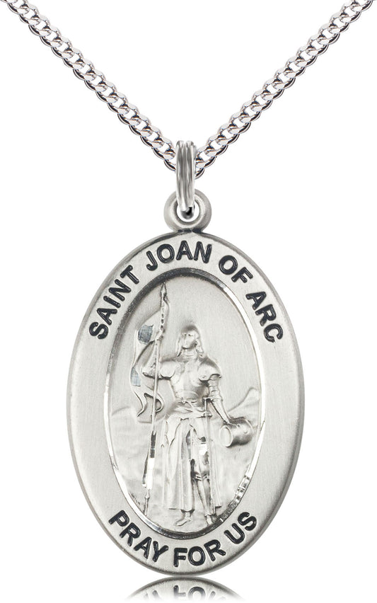 Sterling Silver St. Joan of Arc Pendant