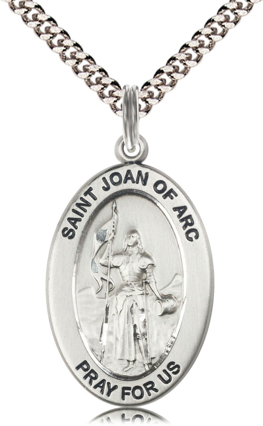 Sterling Silver St. Joan of Arc Pendant