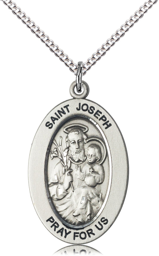 Sterling Silver St. Joseph Pendant