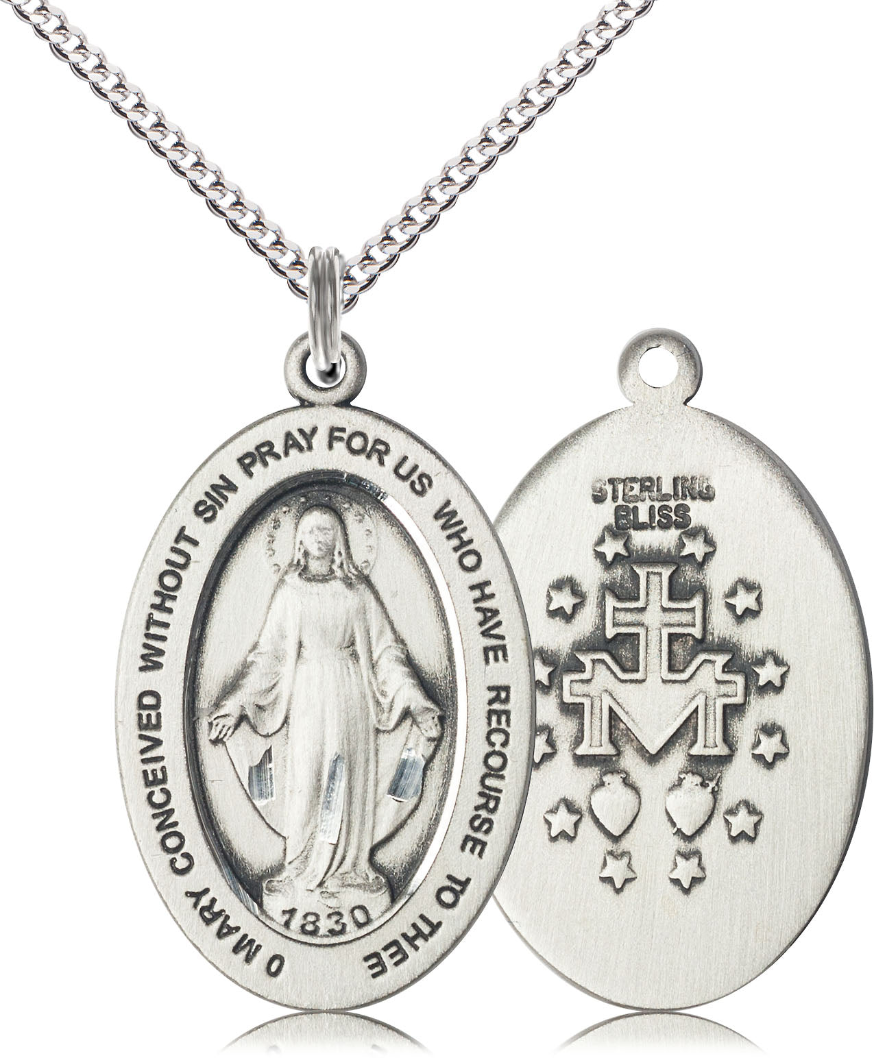 Sterling Silver Miraculous Pendant