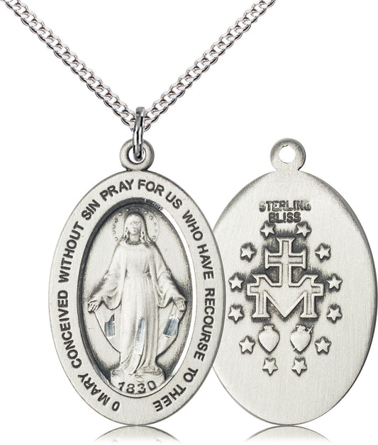 Sterling Silver Miraculous Pendant