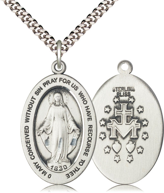 Sterling Silver Miraculous Pendant