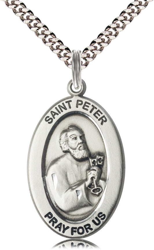 Sterling Silver St. Peter the Apostle Pendant