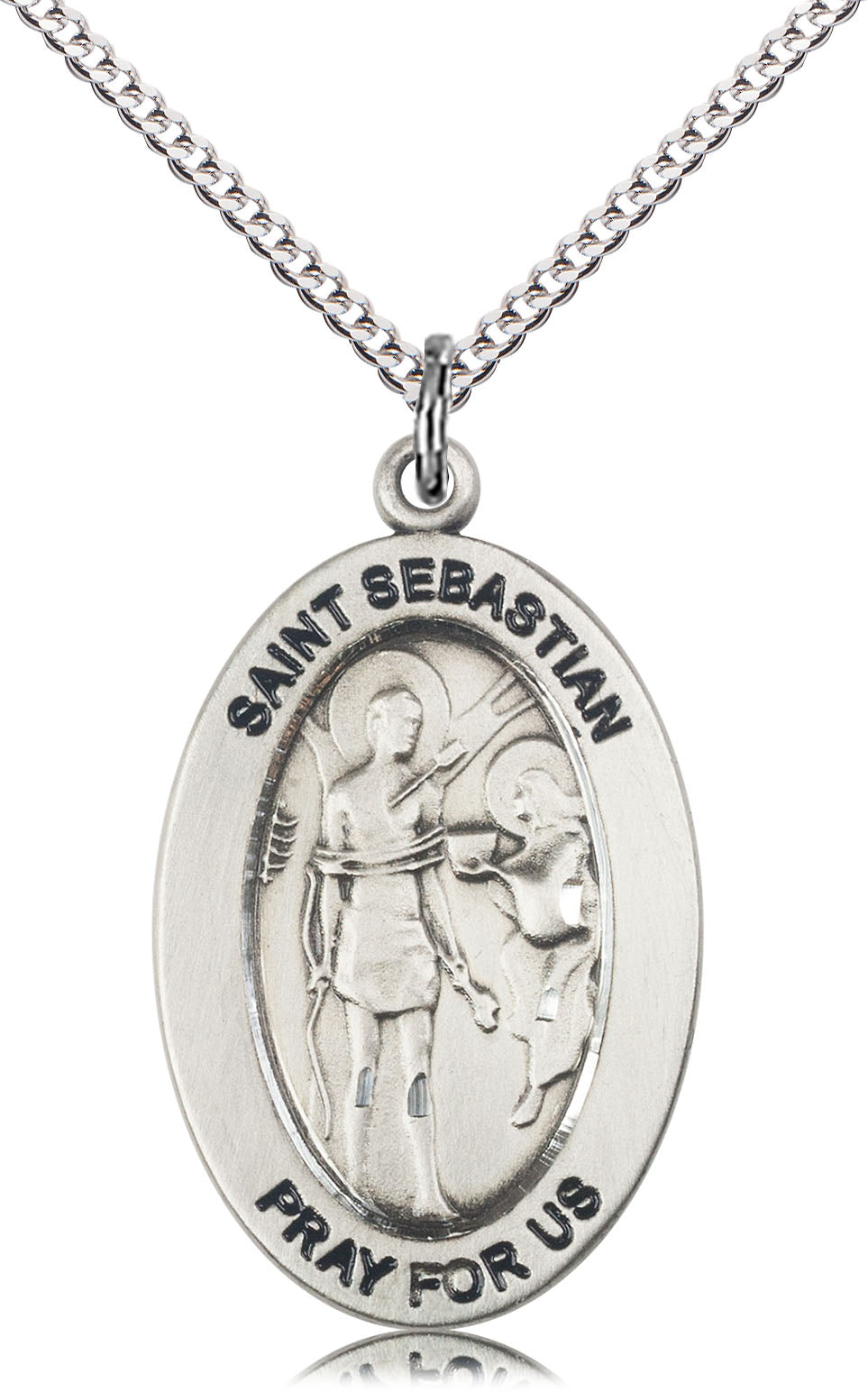 Sterling Silver St. Sebastian Pendant