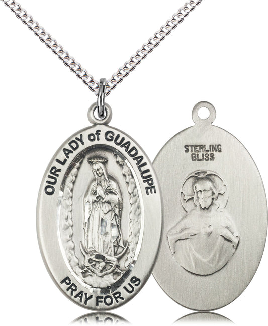 Sterling Silver Our Lady of Guadalupe Pendant