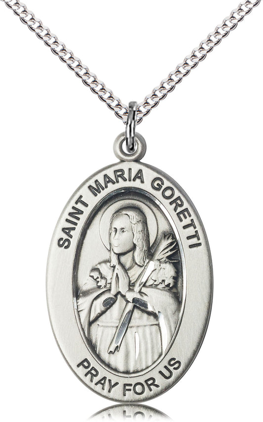 Sterling Silver St. Maria Goretti Pendant