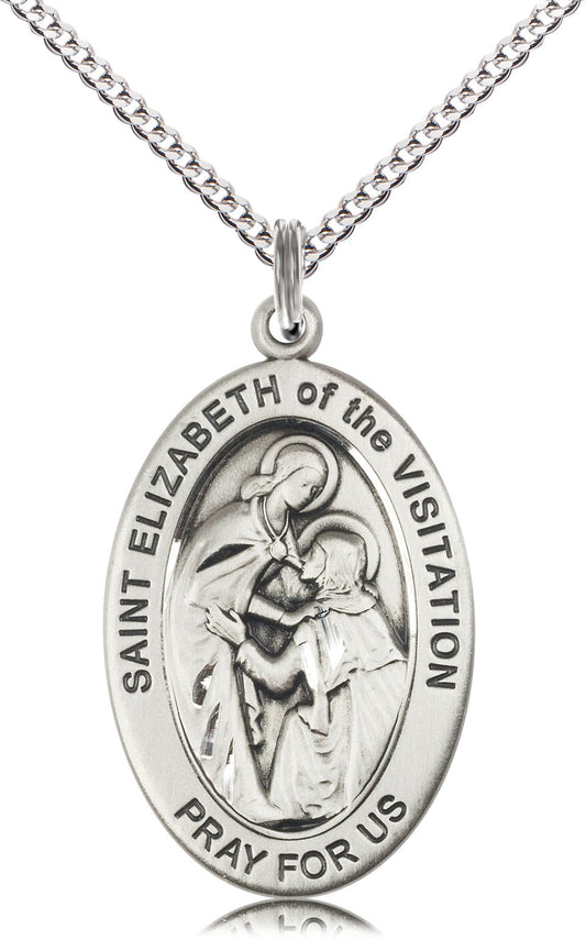 Sterling Silver SAINT ELIZABETH of the VISITATION Pendant