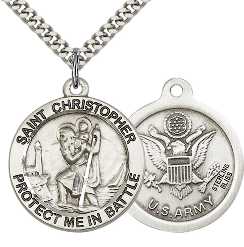 Sterling Silver St. Christopher Pendant