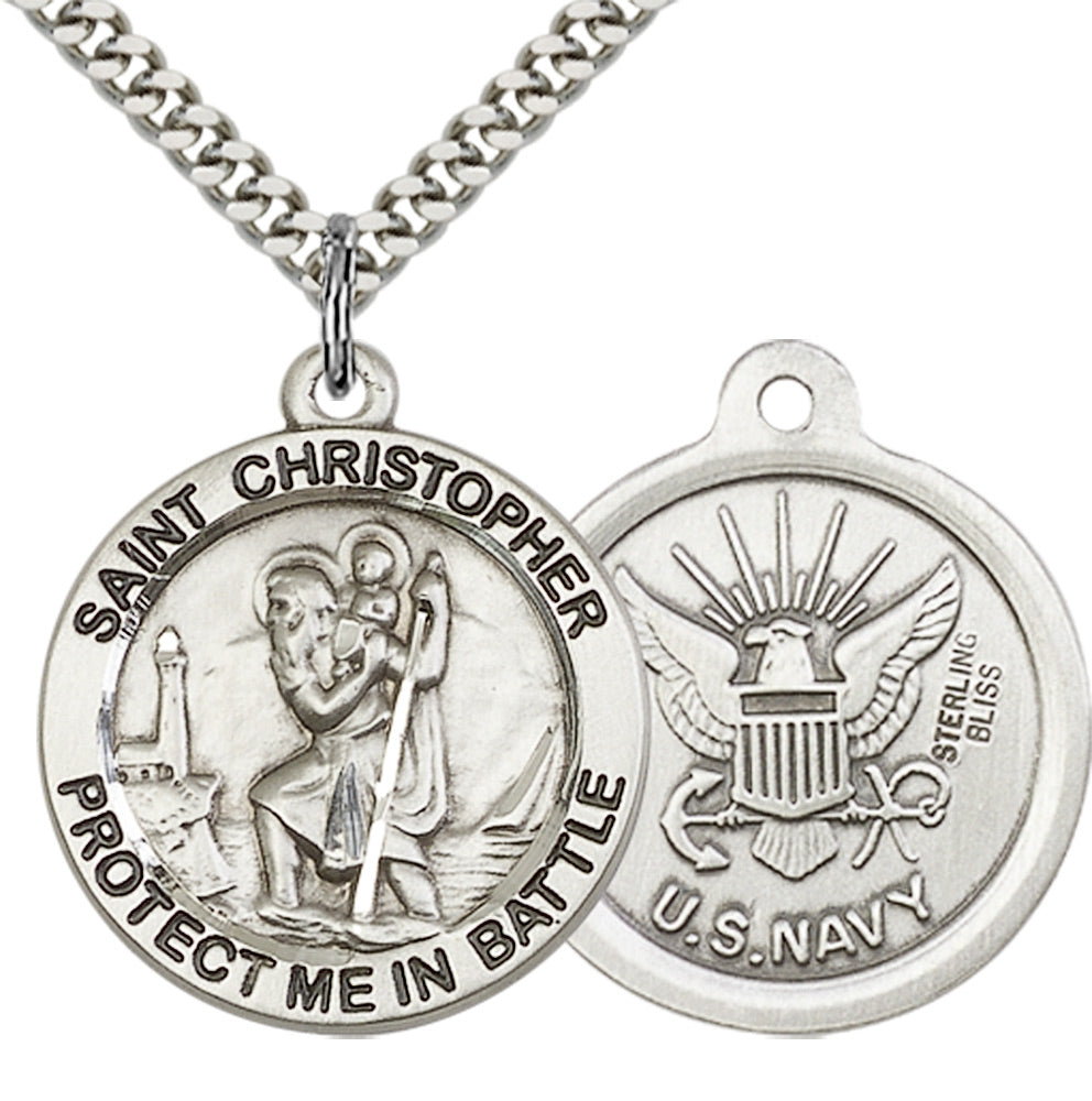 Sterling Silver St. Christopher Pendant