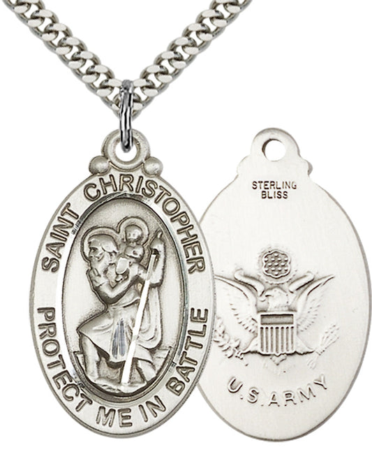 Sterling Silver St. Christopher Pendant