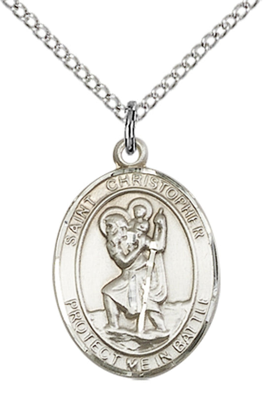 Sterling Silver St. Christopher Pendant