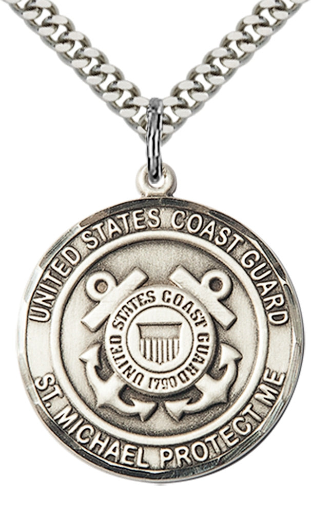 Sterling Silver COAST GUARD/ST. MICHAEL Pendant