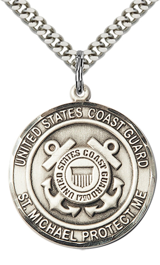 Sterling Silver COAST GUARD/ST. MICHAEL Pendant