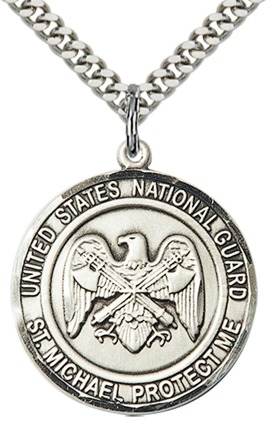Sterling Silver NAT'L GUARD/ST. MICHAEL Pendant