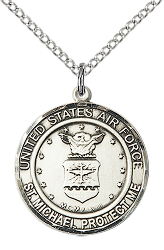 Sterling Silver AIR FORCE/ST. MICHAEL Pendant