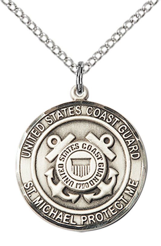 Sterling Silver COAST GUARD/ST. MICHAEL Pendant