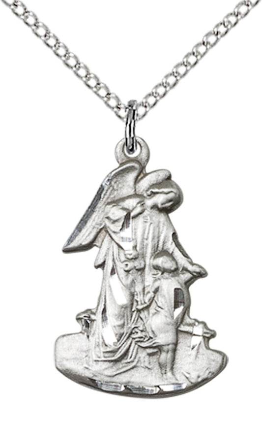 Sterling Silver Guardian Angel Pendant