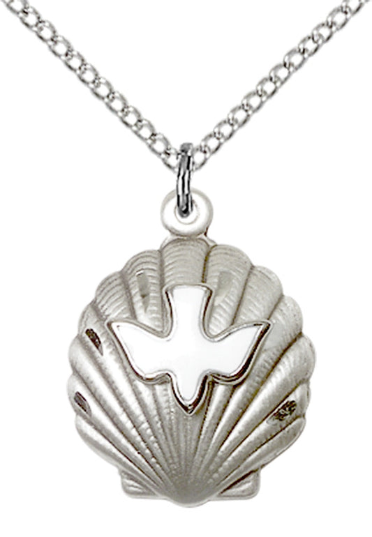 Sterling Silver Shell / Holy Spirit Pendant