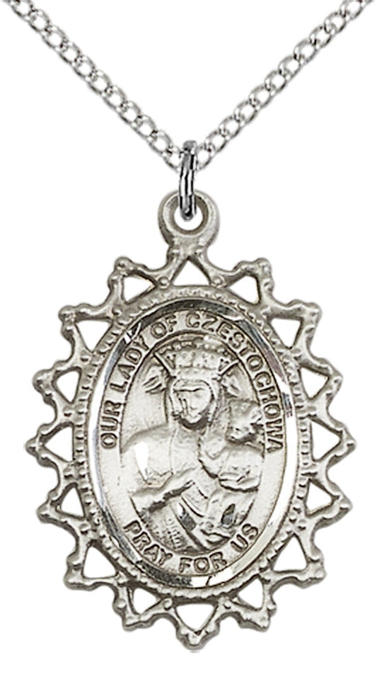 Sterling Silver O/L of Czestochowa Pendant
