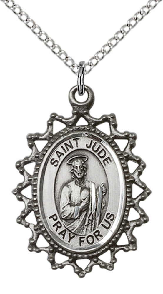 Sterling Silver St. Jude Pendant