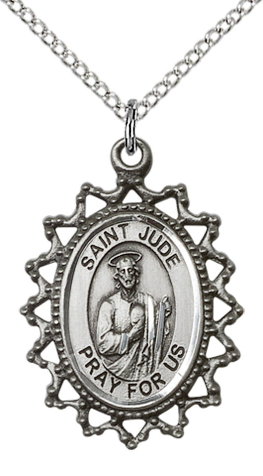 Sterling Silver St. Jude Pendant