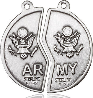 Sterling Silver Miz Pah Coin Set / Army Pendant