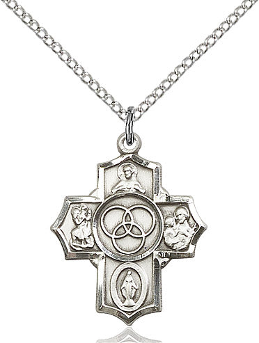Sterling Silver New Family 5-Way Pendant