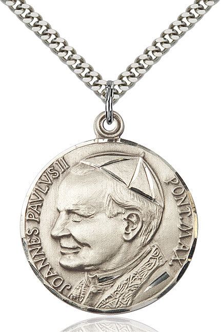 Sterling Silver St. John Paul II Pendant
