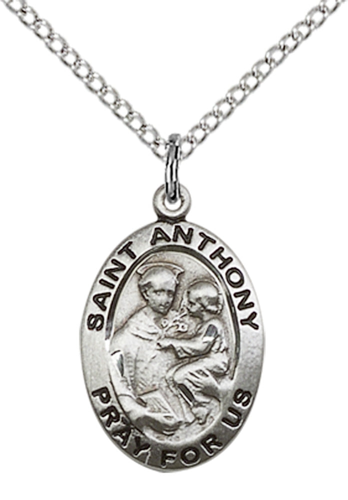 Sterling Silver St. Anthony of Padua Pendant