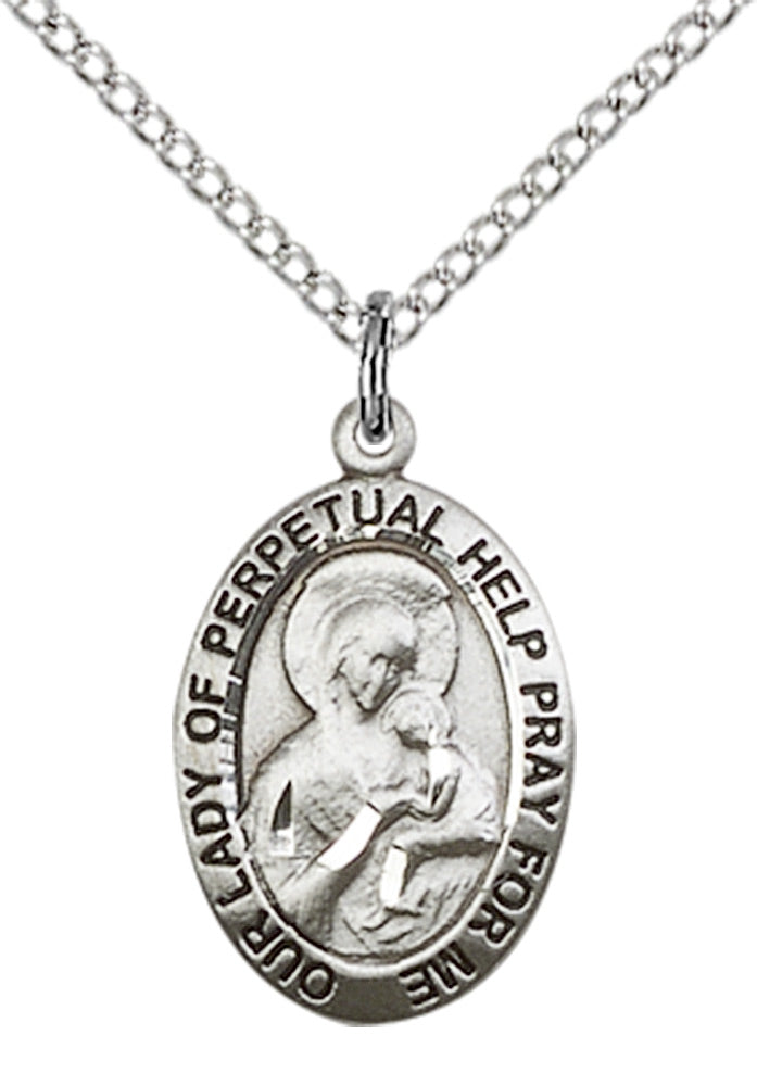 Sterling Silver O/L of Perpetual Help Pendant