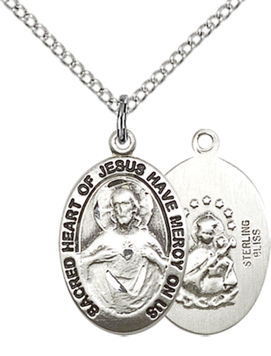Sterling Silver Scapular Medal