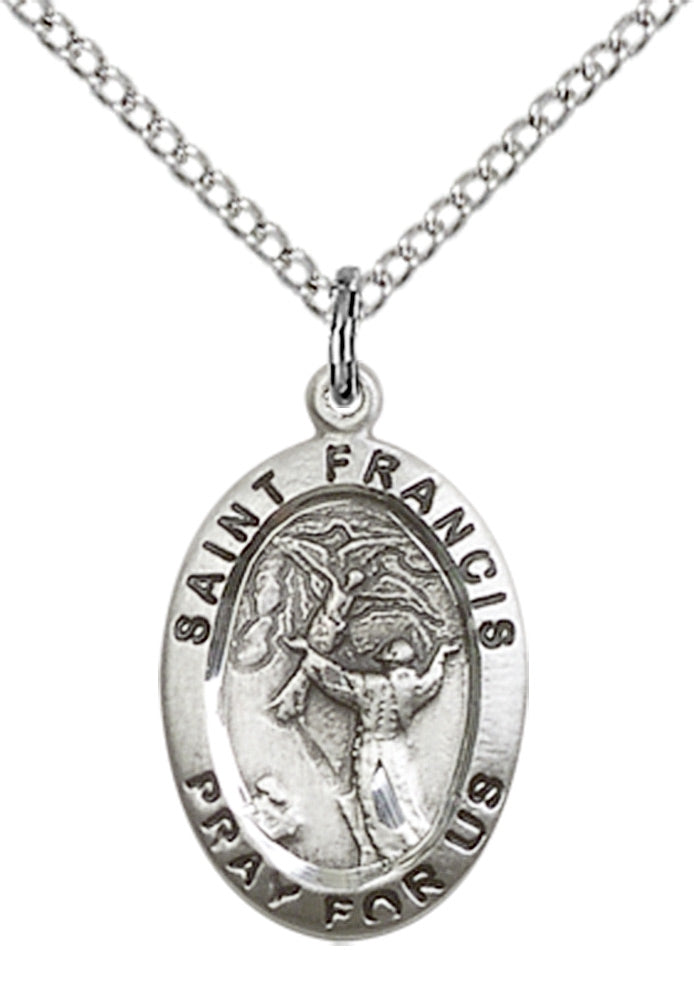 Sterling Silver St. Francis of Assisi Pendant