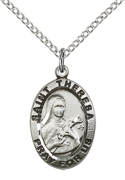 Sterling Silver St. Theresa Pendant