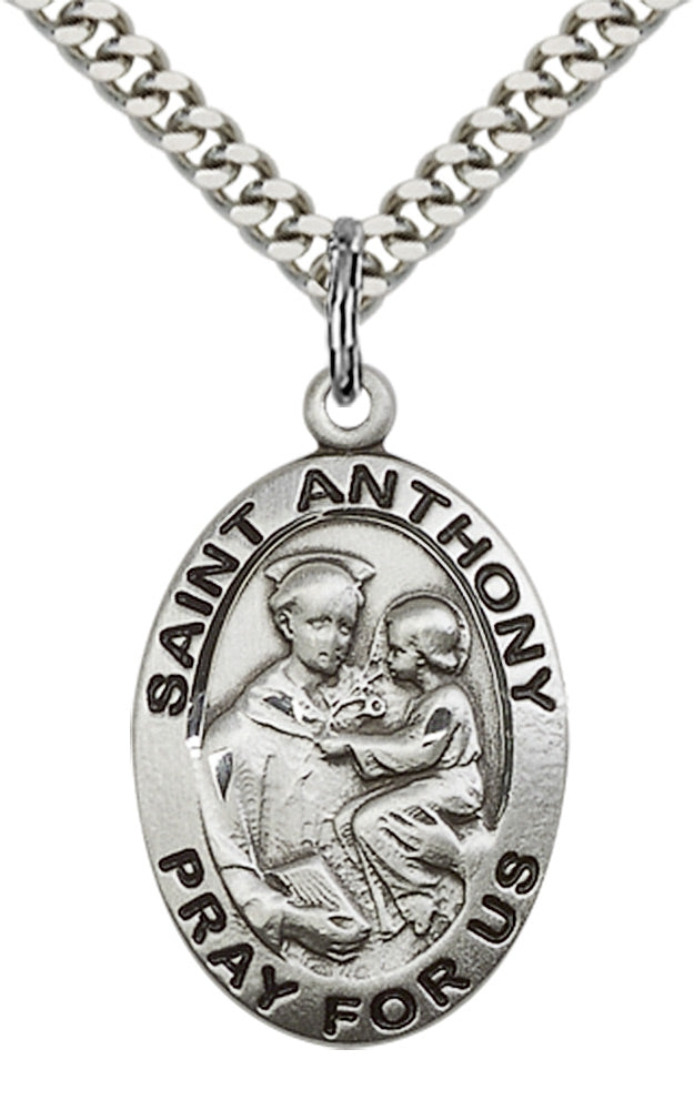 Sterling Silver St. Anthony of Padua Pendant