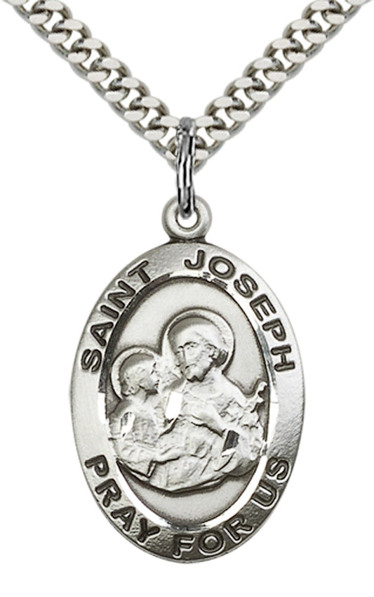 Sterling Silver St. Joseph Pendant