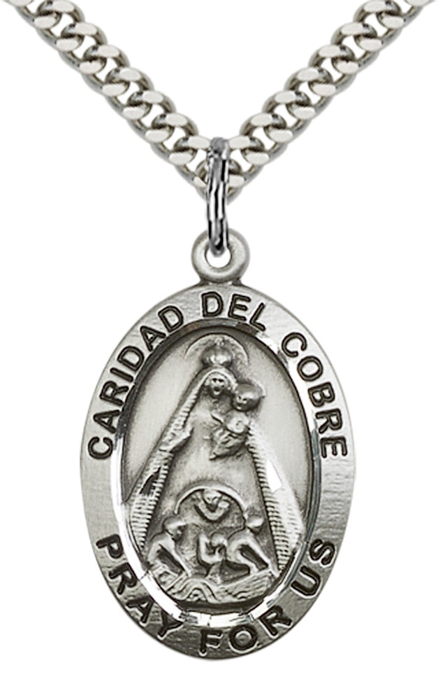 Sterling Silver Caridad Del Cobre Pendant