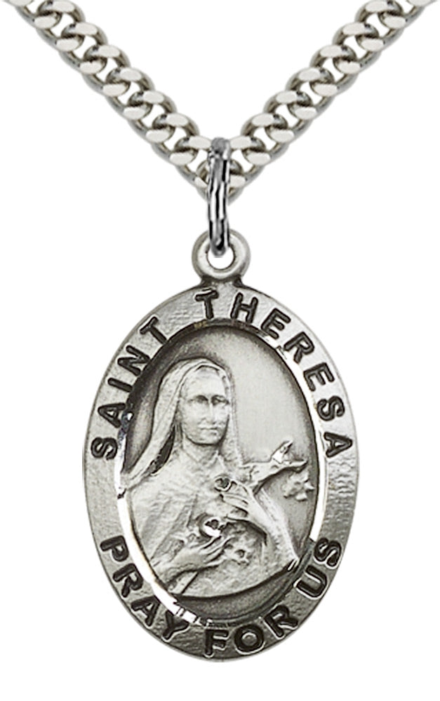 Sterling Silver St. Theresa Pendant