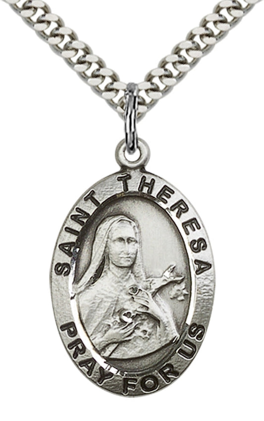 Sterling Silver St. Theresa Pendant