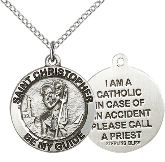 Sterling Silver St. Christopher Pendant