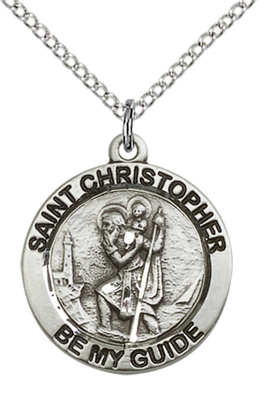 Sterling Silver St. Christopher Pendant
