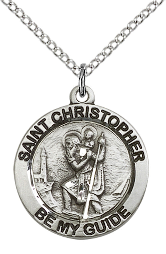 Sterling Silver St. Christopher Pendant