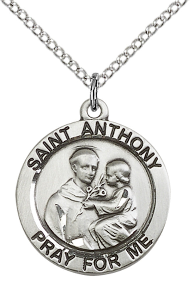 Sterling Silver St. Anthony of Padua Pendant