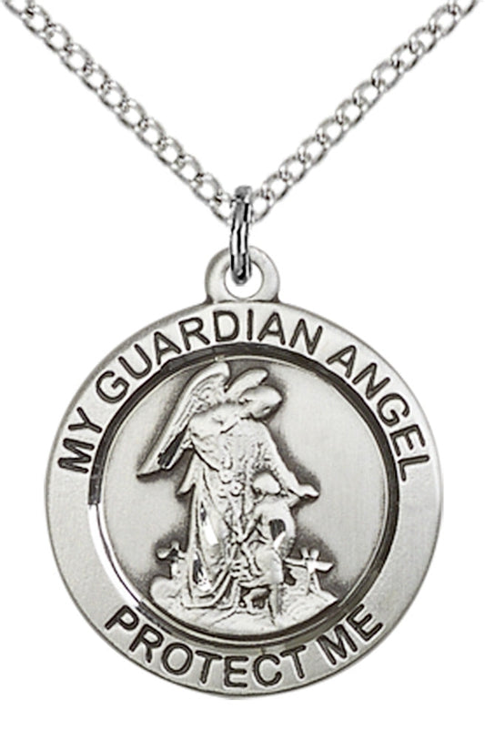 Sterling Silver Guardian Angel Pendant