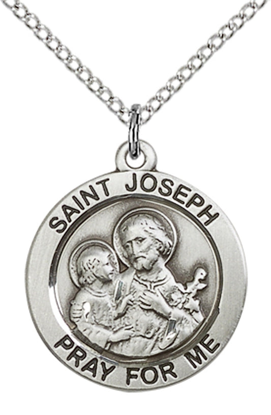 Sterling Silver St. Joseph Pendant