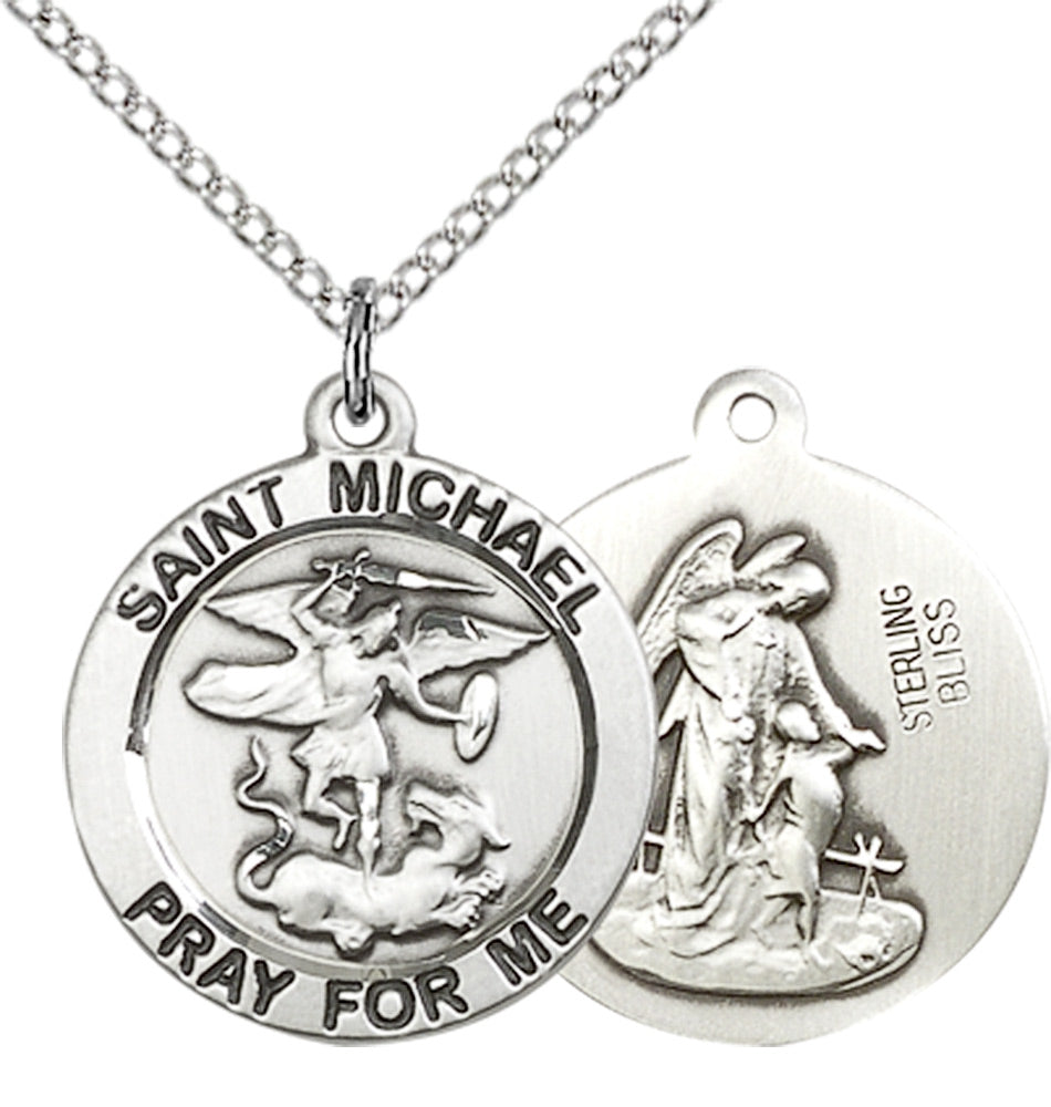 Sterling Silver St. Michael the Archangel Pendant