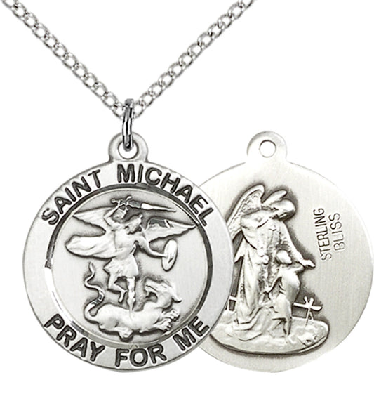 Sterling Silver St. Michael the Archangel Pendant