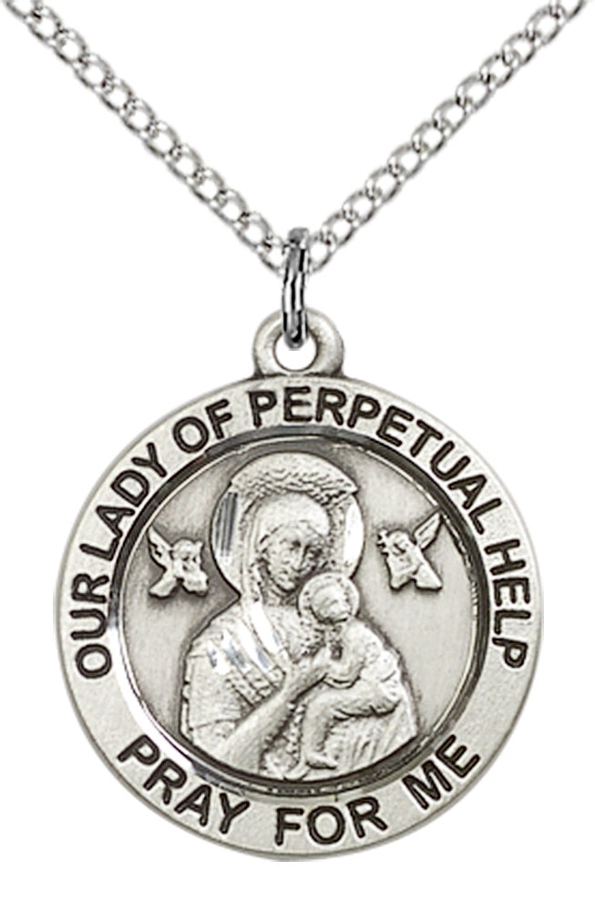 Sterling Silver O/L of Perpetual Help Pendant