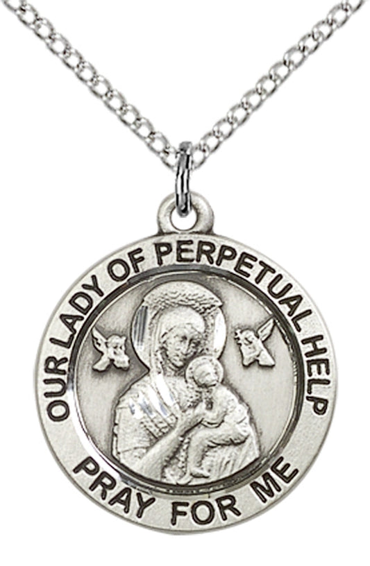 Sterling Silver O/L of Perpetual Help Pendant